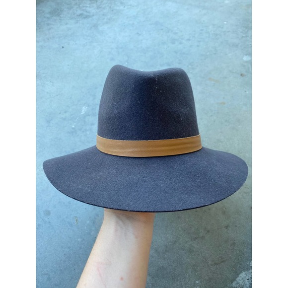 Janessa Leone Darian Wool Felted Hat Grey Medium - Picture 8 of 8